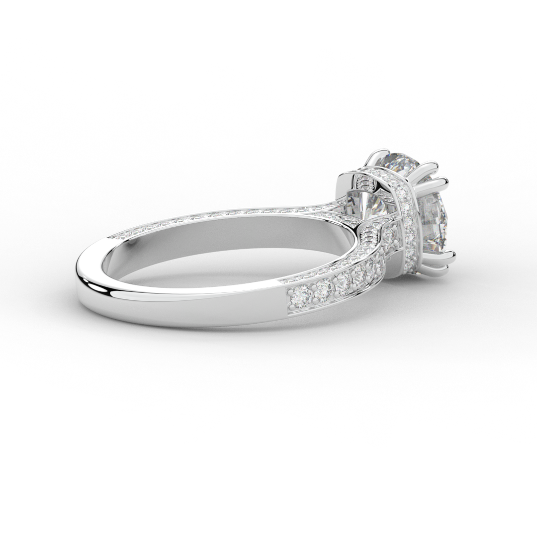 2.60CT.TW ROUND LAB DIAMOND SOLITAIRE ENGAGEMENT RING