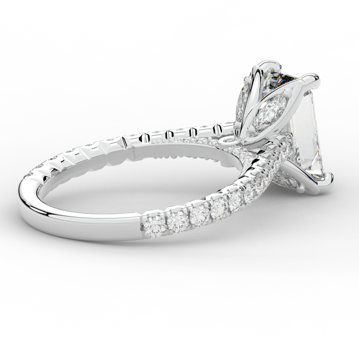 2.70CT.TW EMERALD CUT LAB DIAMOND SOLITAIRE ENGAGEMENT RING