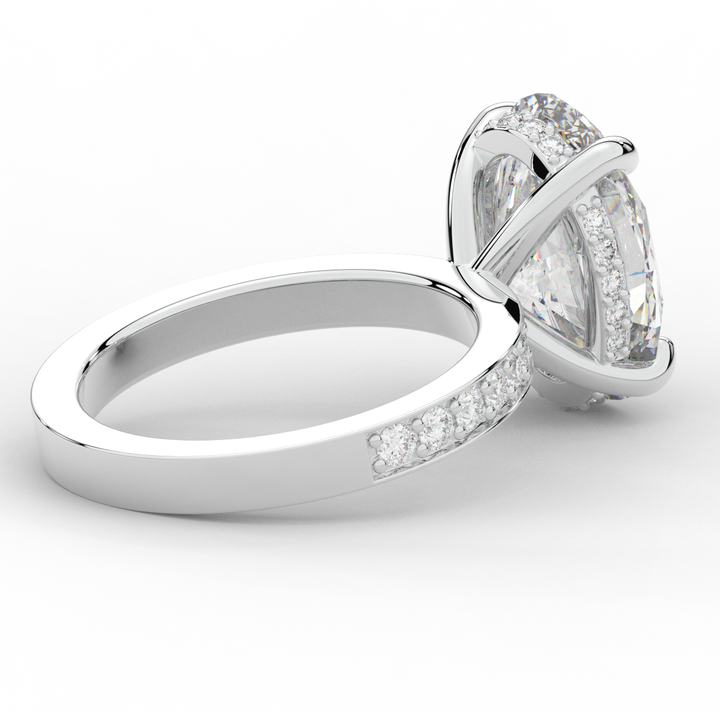 4.30CT.TW OVAL LAB DIAMOND BAND ENGAGEMENT RING