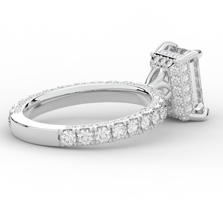 3.00CT.TW EMERALD CUT LAB DIAMOND ENGAGEMENT RING