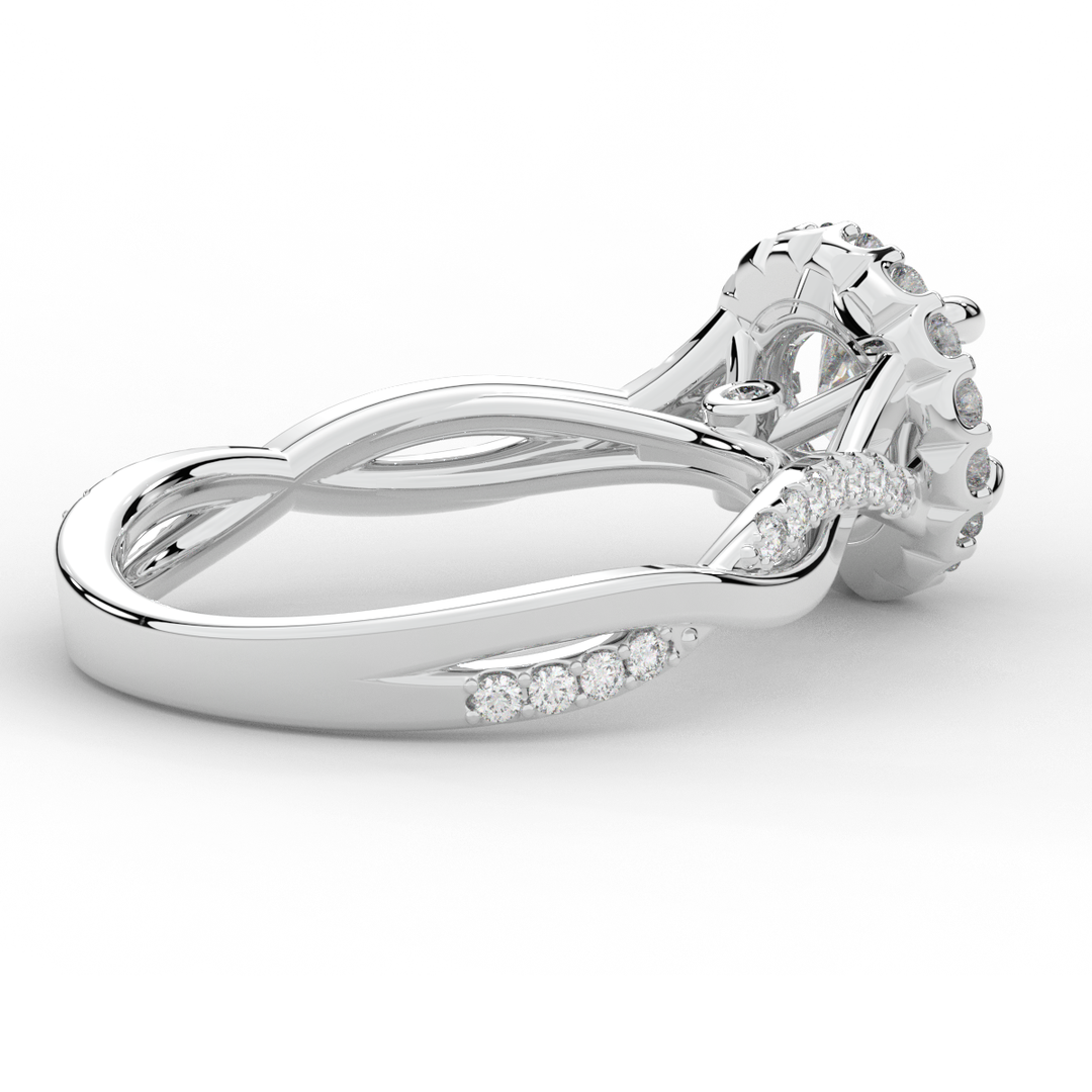 1.30CT.TW ROUND LAB DIAMOND ENGAGEMENT RING