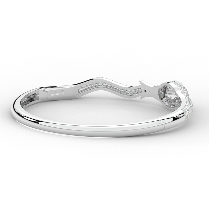 2.00CT.TW ROUND AND PEAR LAB DIAMOND SNAKE BANGLE