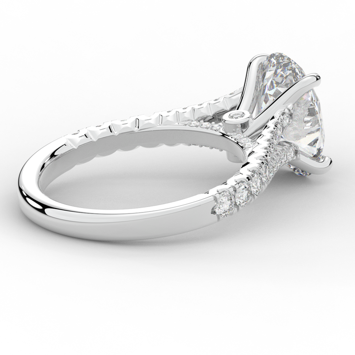 3.45CT.TW OVAL LAB DIAMOND ENGAGEMENT RING