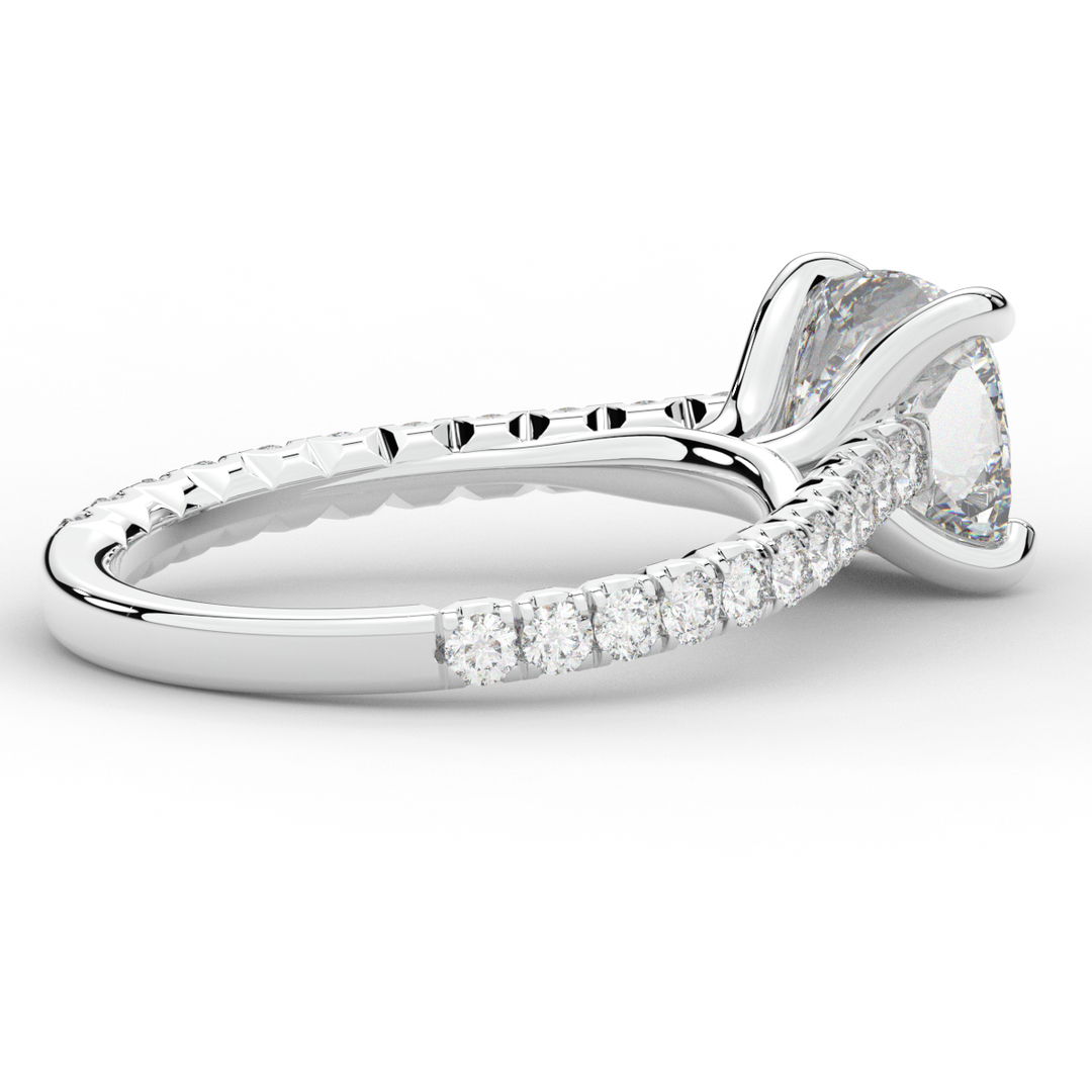 2.40CT.TW CUSHION LAB DIAMOND ENGAGEMENT RING