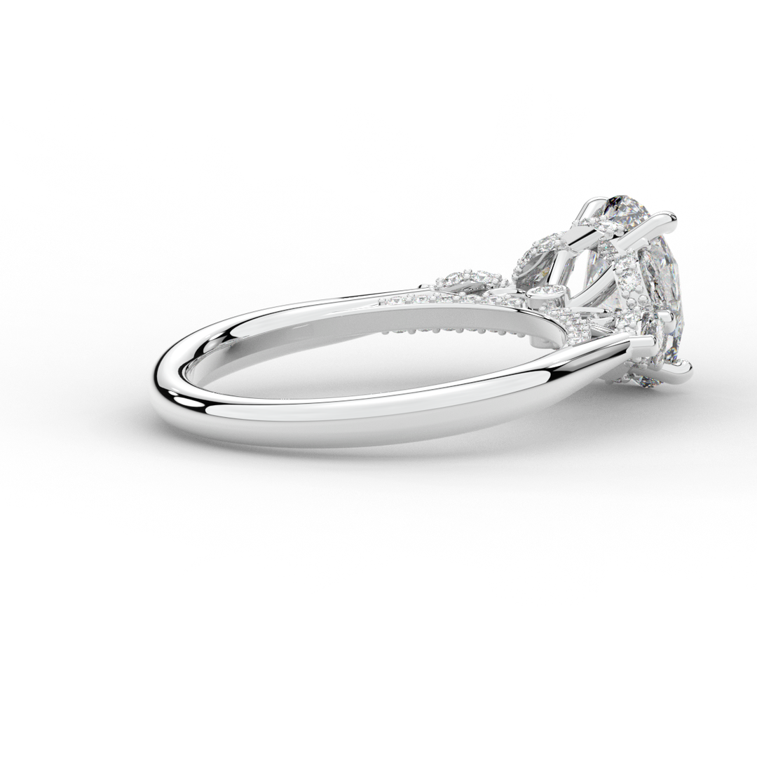 2.00CT.TW OVAL LAB DIAMOND ENGAGEMENT RING