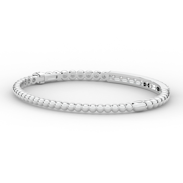 1.10CT.TW ROUND LAB DIAMOND BANGLE