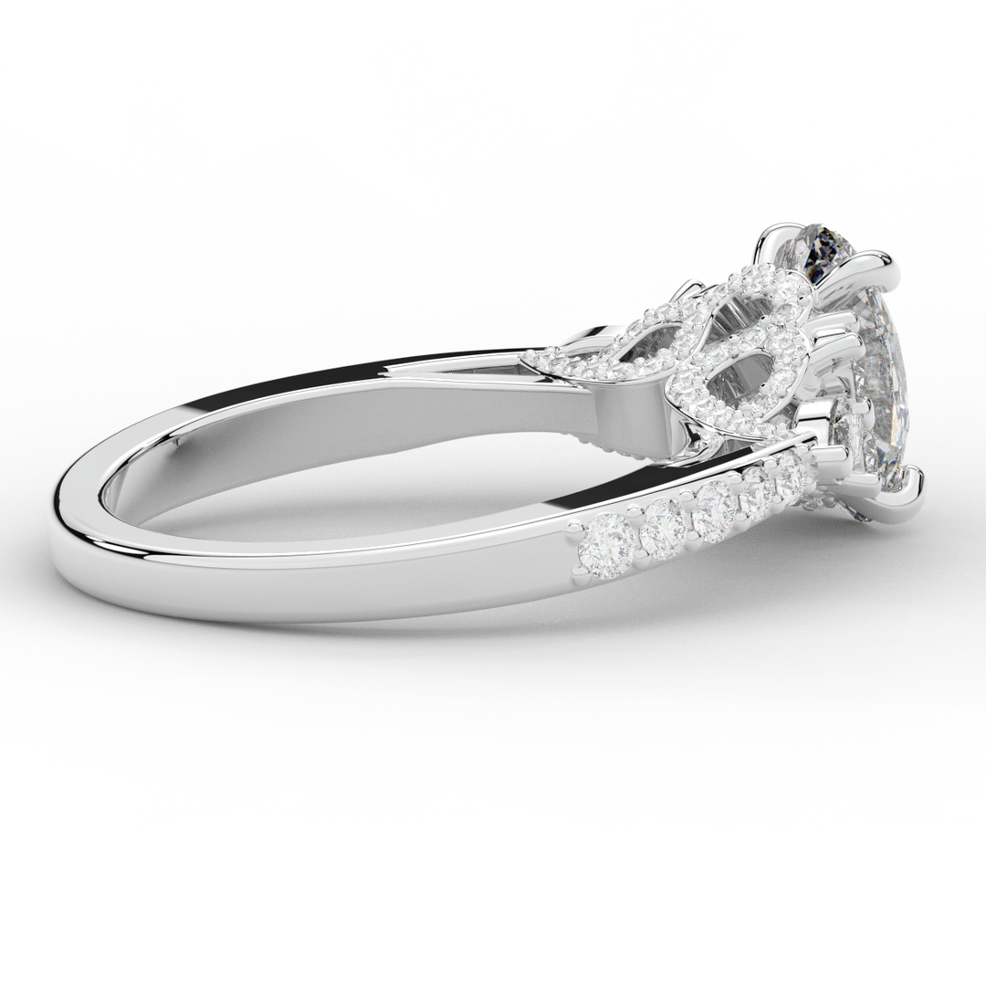 1.35CT.TW OVAL LAB DIAMOND ENGAGEMENT RING