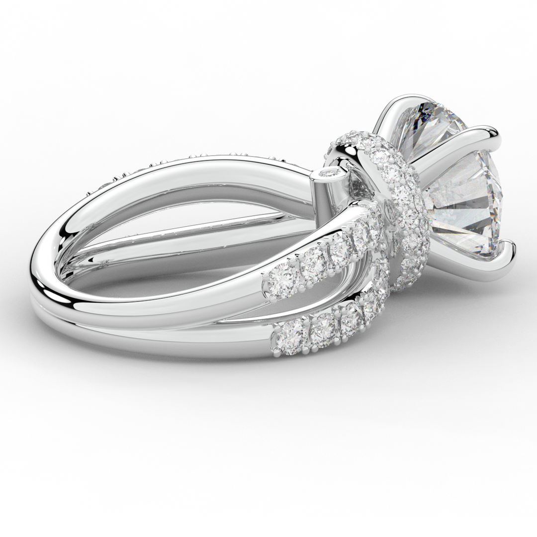 6.25CT.TW ROUND LAB DIAMOND ENGAGEMENT RING