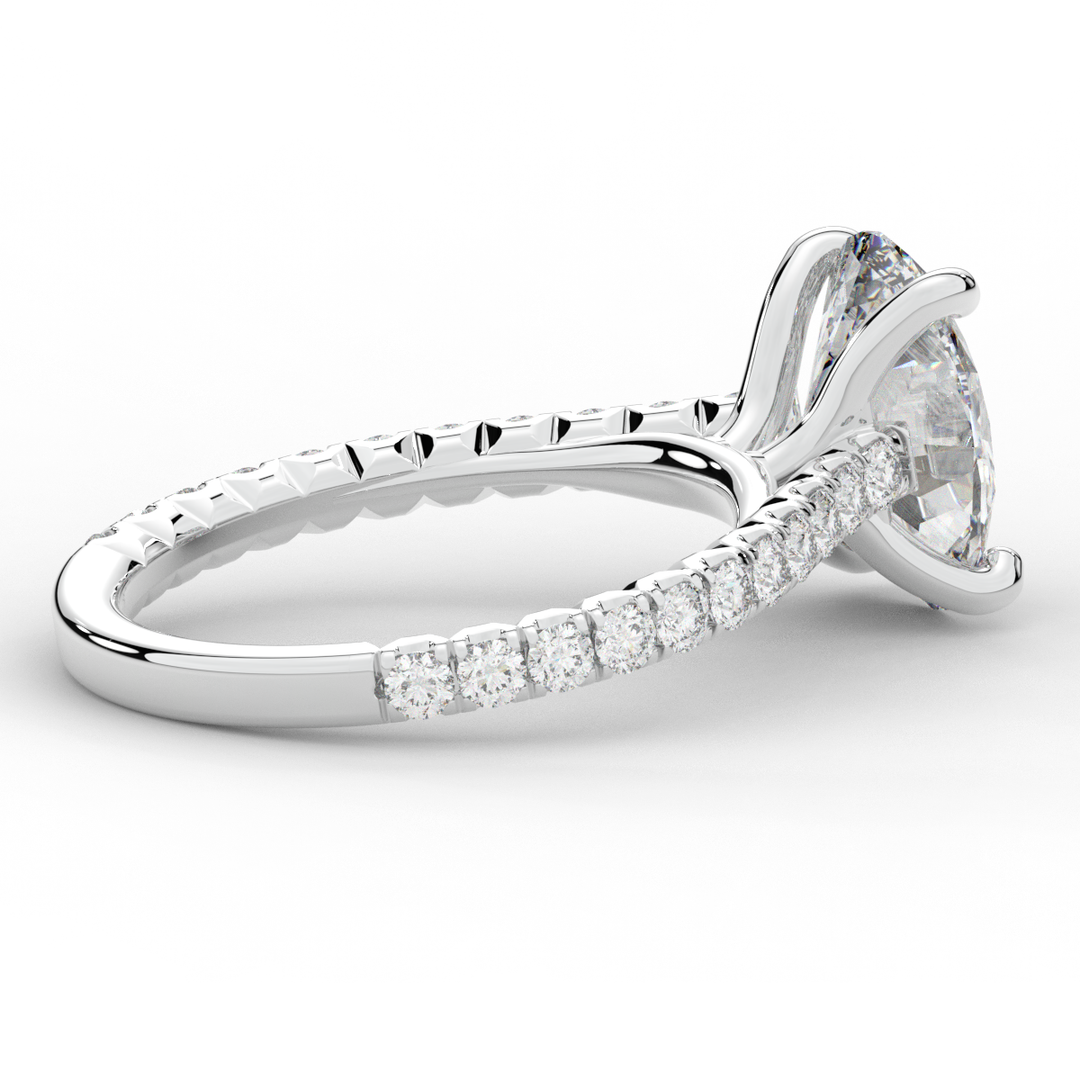 2.40CT.TW OVAL LAB DIAMOND ENGAGEMENT RING