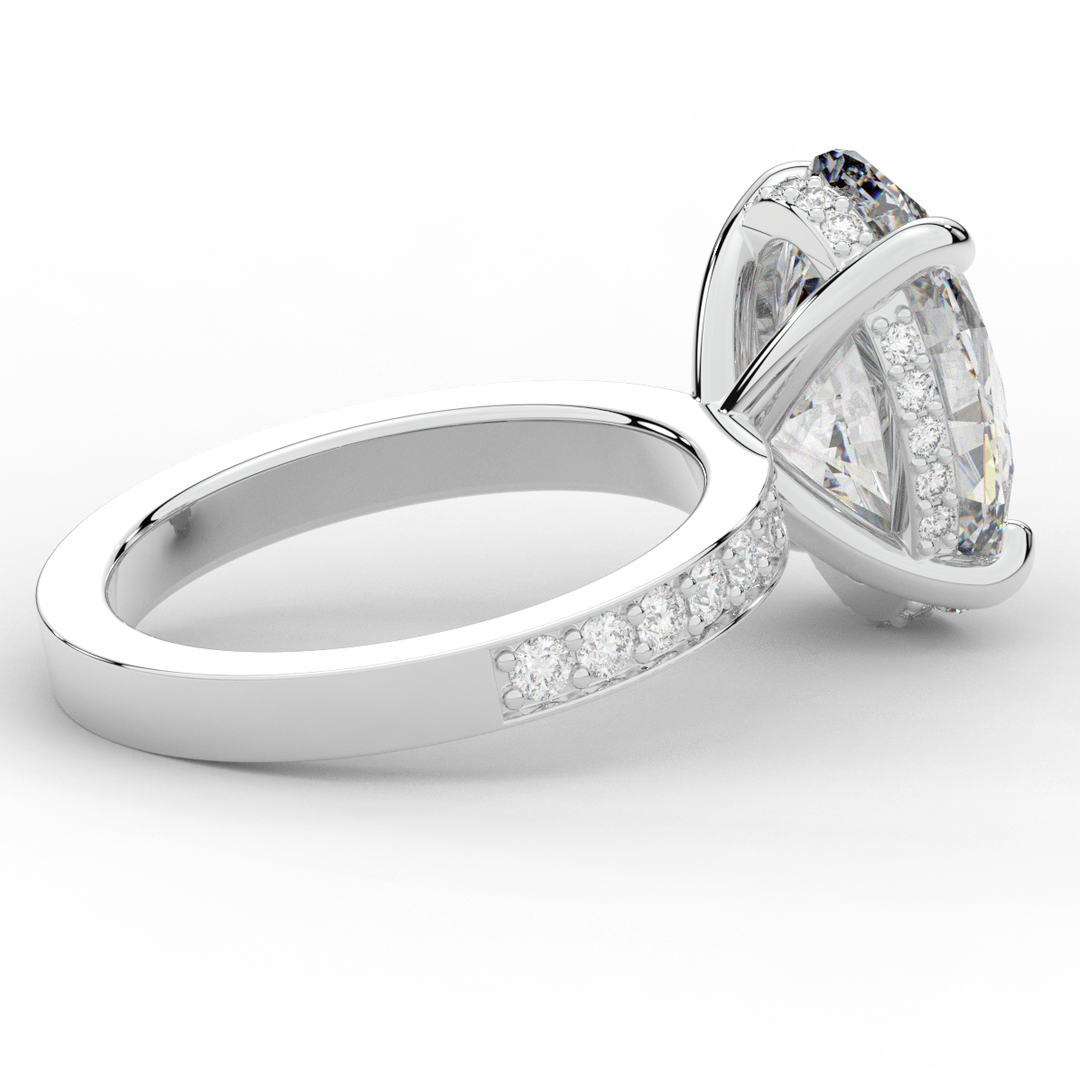 4.30CT.TW OVAL LAB DIAMOND BAND ENGAGEMENT RING