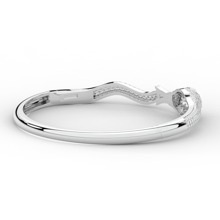 2.00CT.TW ROUND AND PEAR LAB DIAMOND SNAKE BANGLE