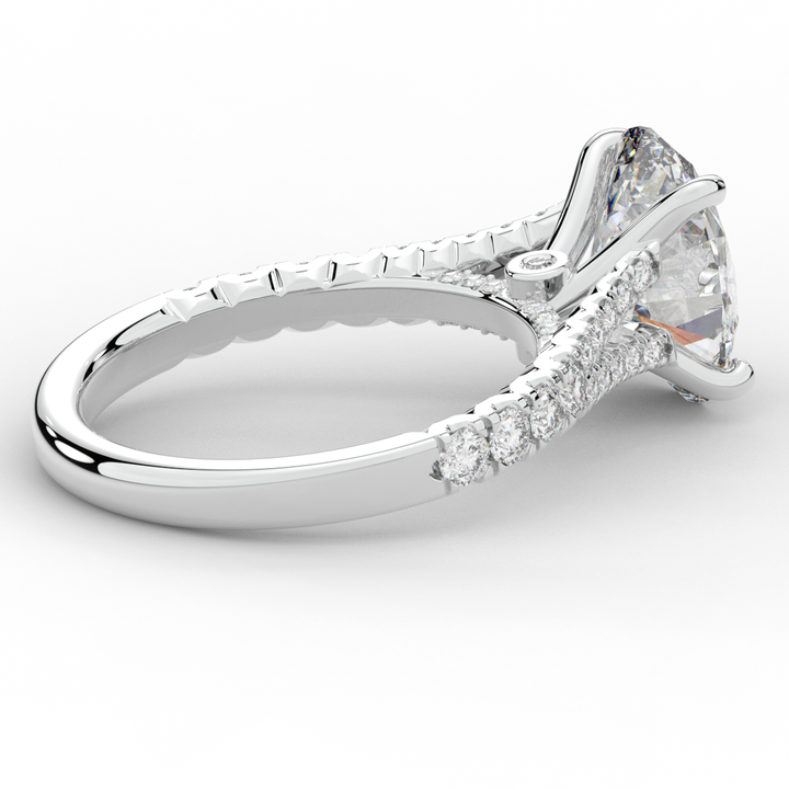 3.45CT.TW OVAL LAB DIAMOND ENGAGEMENT RING