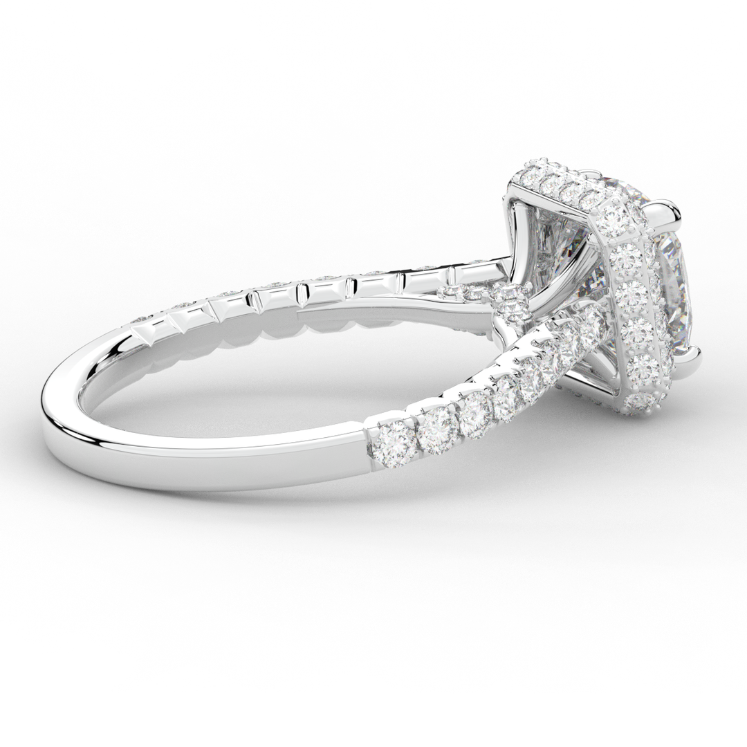 2.75CT.TW CUSHION LAB DIAMOND HALO ENGAGEMENT RING