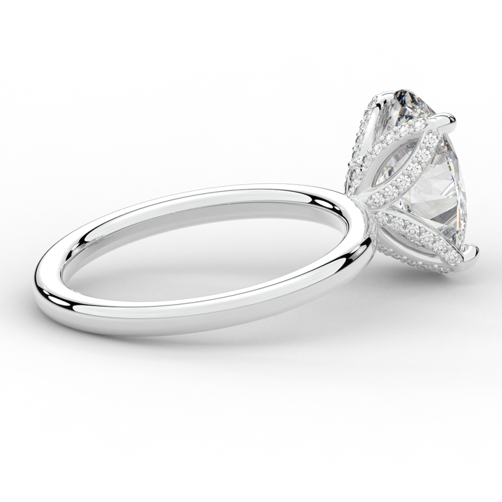 3.10CT.TW OVAL LAB DIAMOND ENGAGEMENT RING