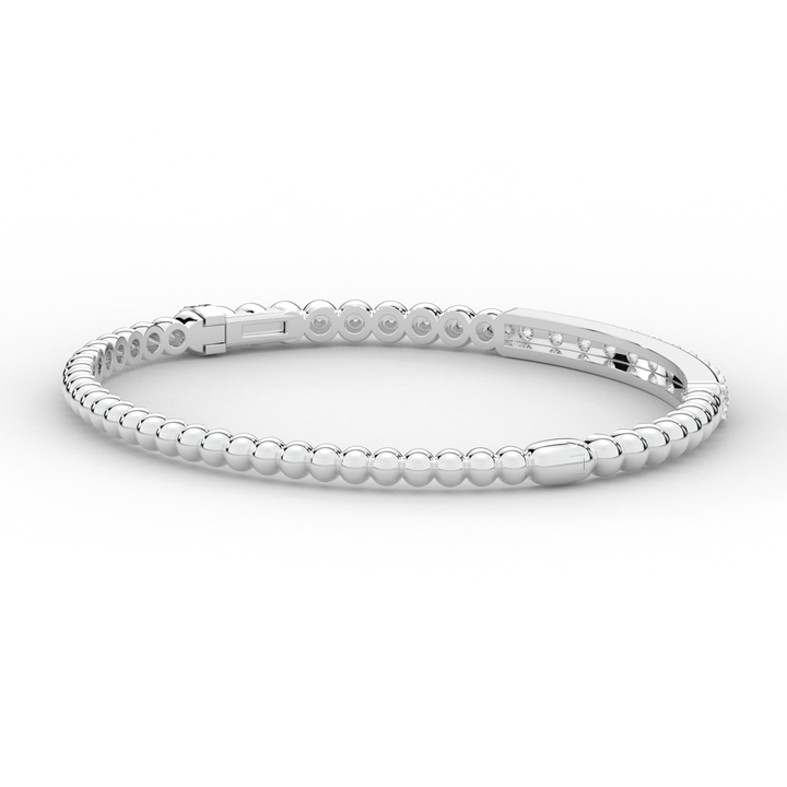 1.10CT.TW ROUND LAB DIAMOND BANGLE