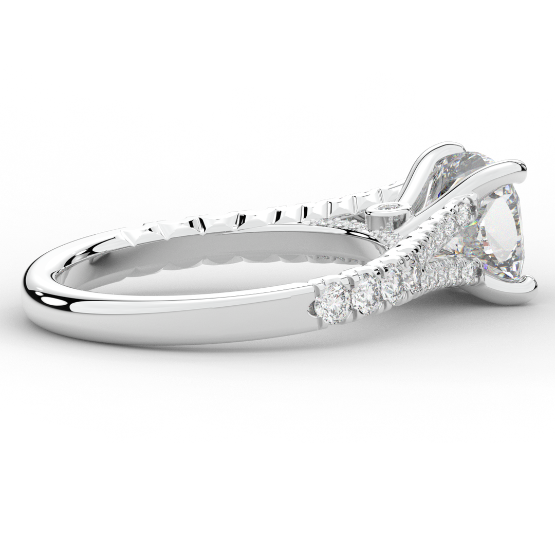 2.45CT.TW CUSHION LAB DIAMOND ENGAGEMENT RING