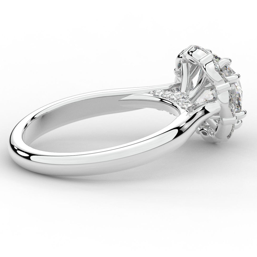 2.40CT.TW ROUND LAB DIAMOND HALO ENGAGEMENT RING