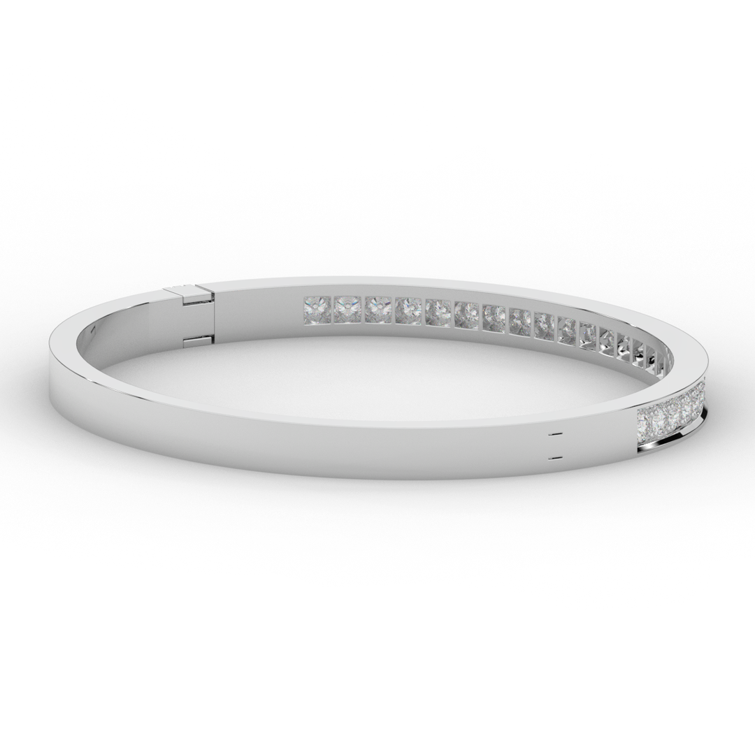 1.25CT.TW ROUND LAB DIAMOND BANGLE