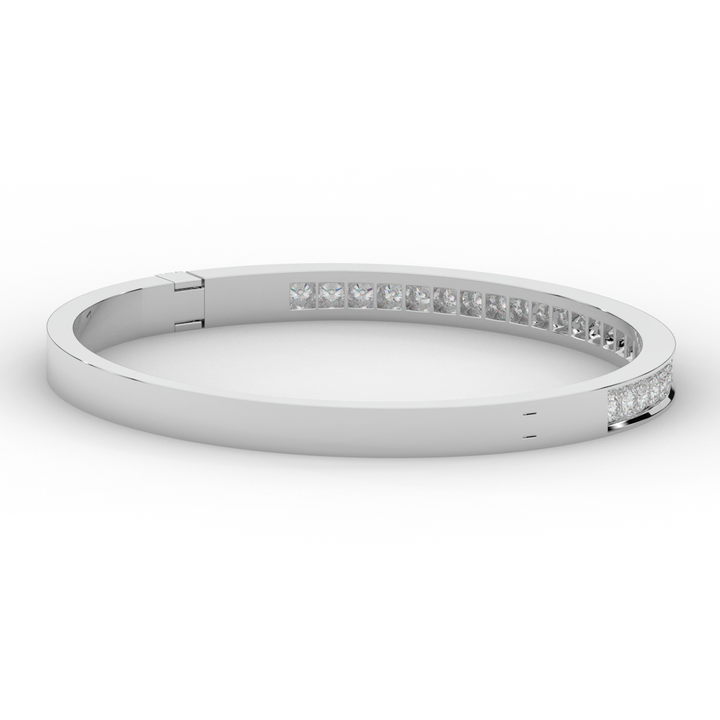 1.25CT.TW ROUND LAB DIAMOND BANGLE