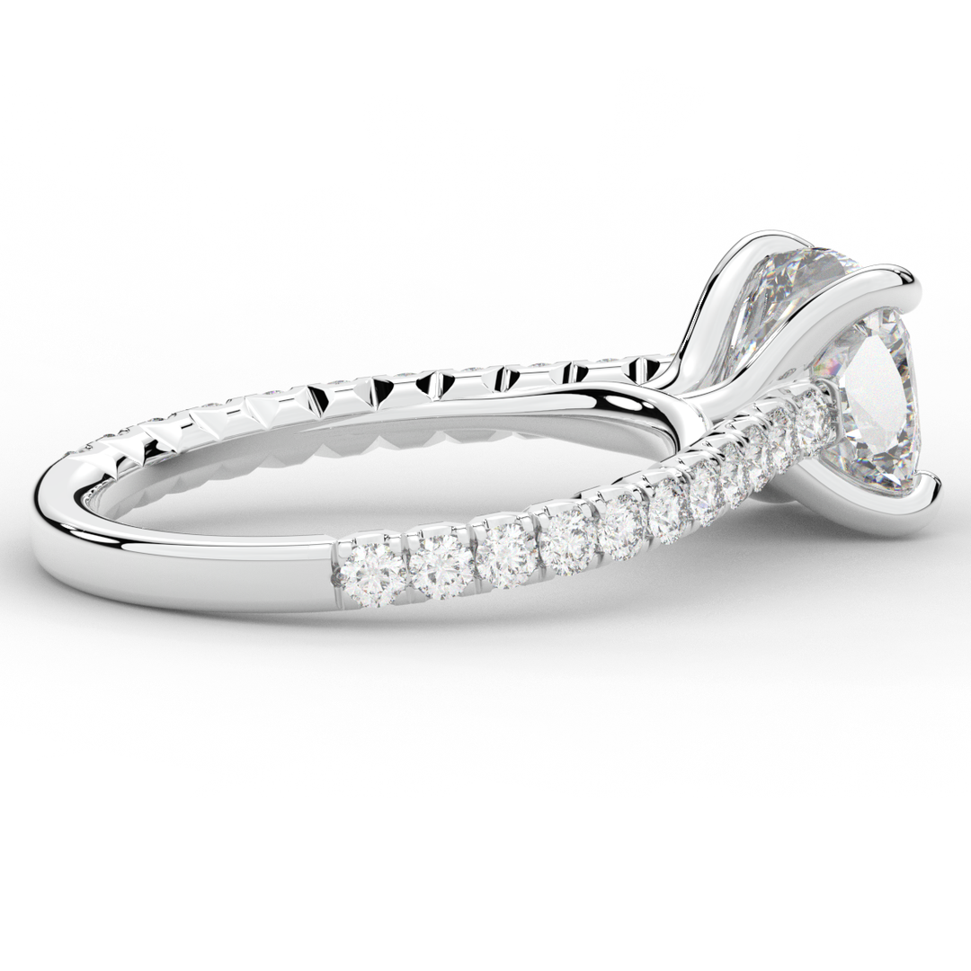 2.40CT.TW CUSHION LAB DIAMOND ENGAGEMENT RING