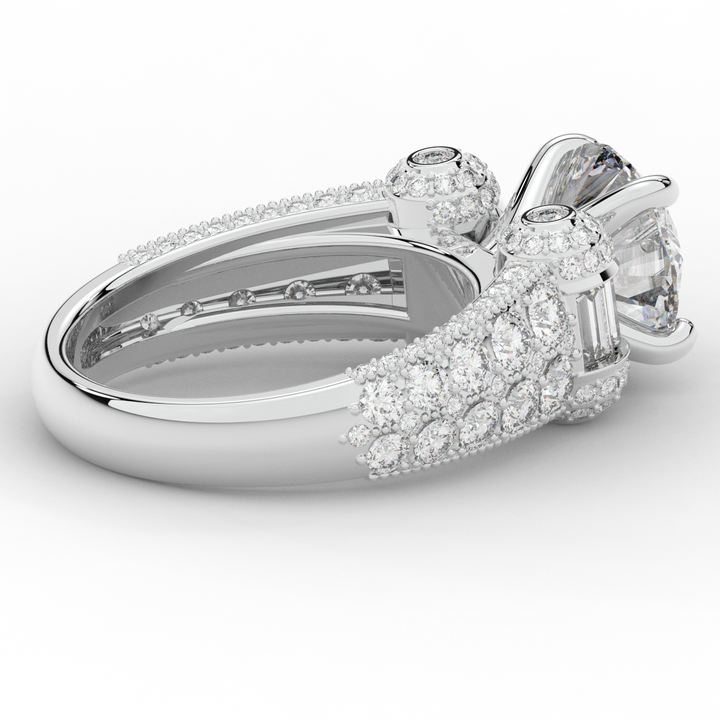 4.75CT.TW ROUND LAB DIAMOND ENGAGEMENT RING