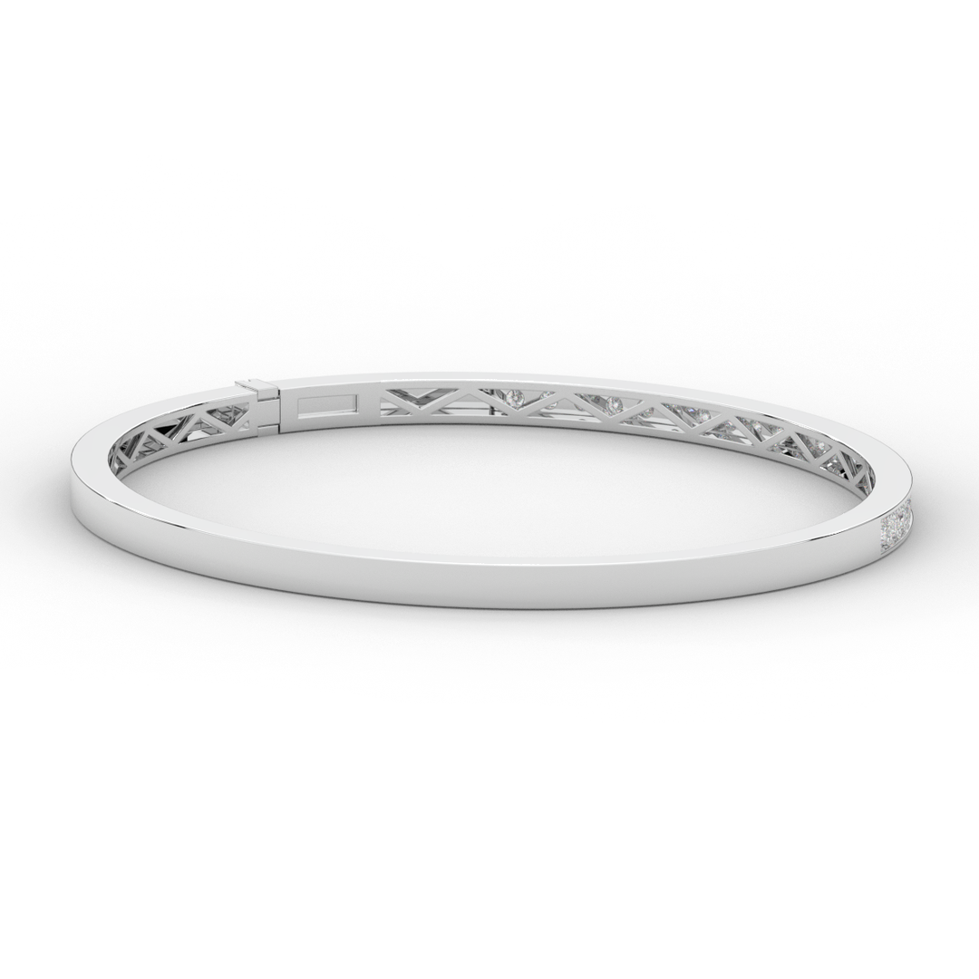 0.90CT.TW ROUND LAB DIAMOND BANGLE