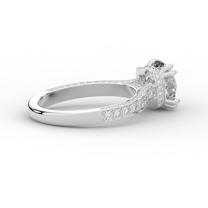 2.60CT.TW ROUND LAB DIAMOND SOLITAIRE ENGAGEMENT RING