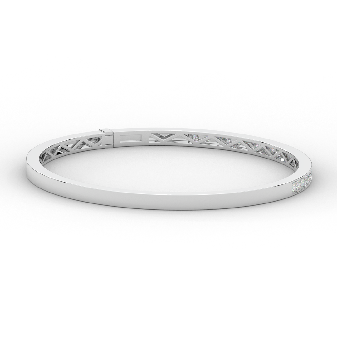 0.90CT.TW ROUND LAB DIAMOND BANGLE