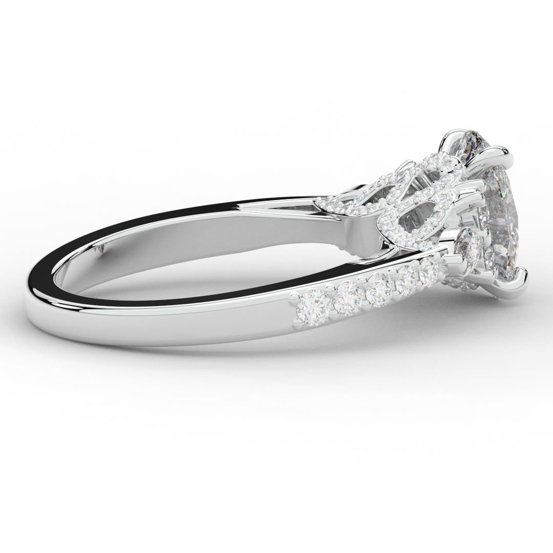 1.35CT.TW OVAL LAB DIAMOND ENGAGEMENT RING