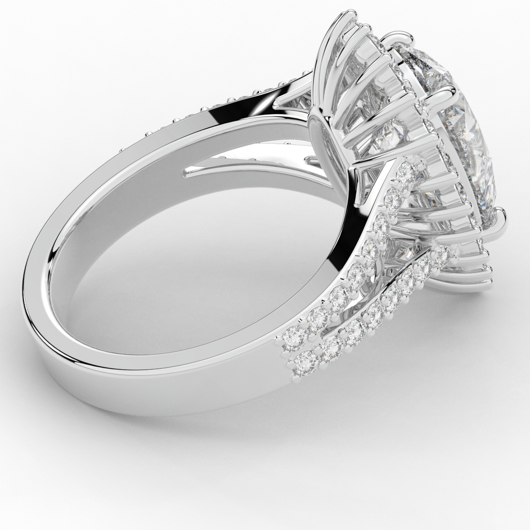 3.60CT.TW ROUND LAB DIAMOND ENGAGEMENT RING