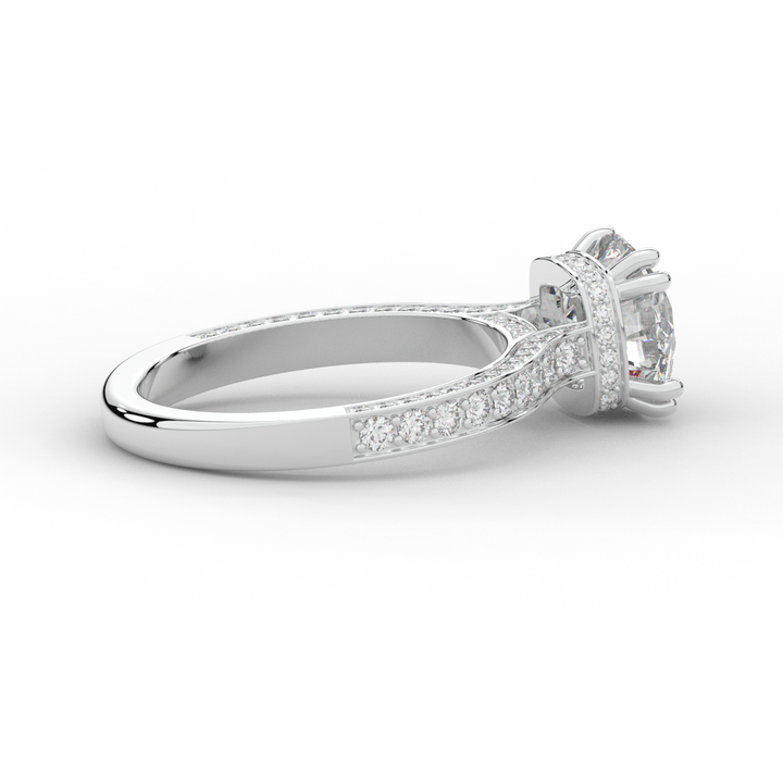 2.60CT.TW ROUND LAB DIAMOND SOLITAIRE ENGAGEMENT RING