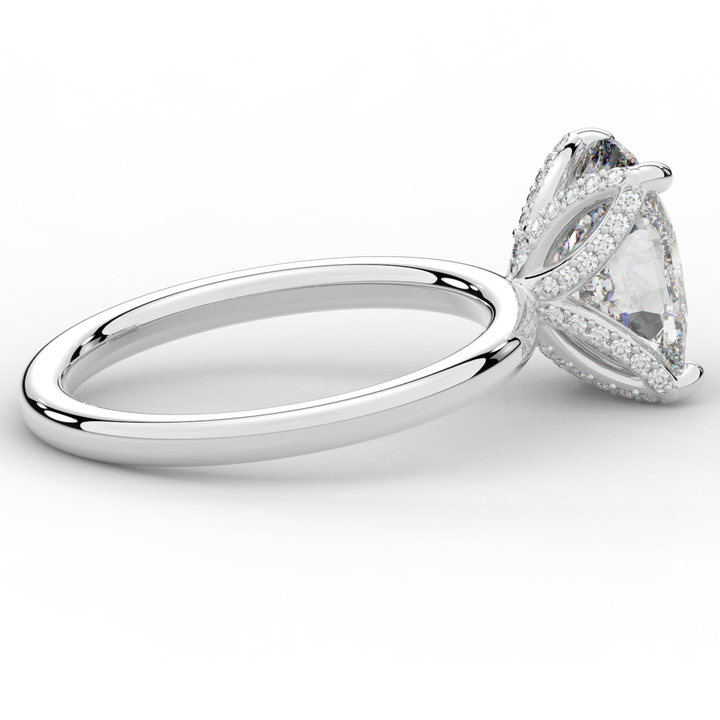 3.10CT.TW CUSHION LAB DIAMOND ENGAGEMENT RING