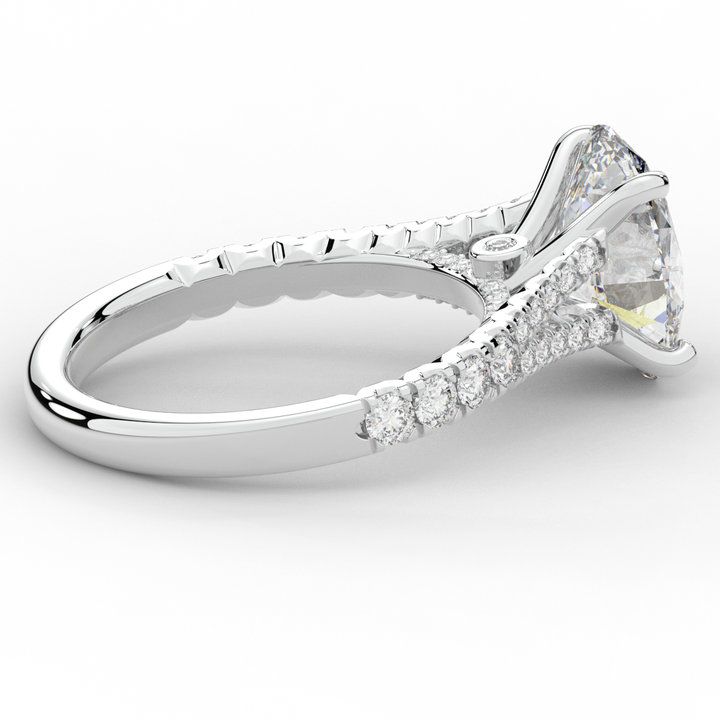 3.45CT.TW OVAL LAB DIAMOND ENGAGEMENT RING