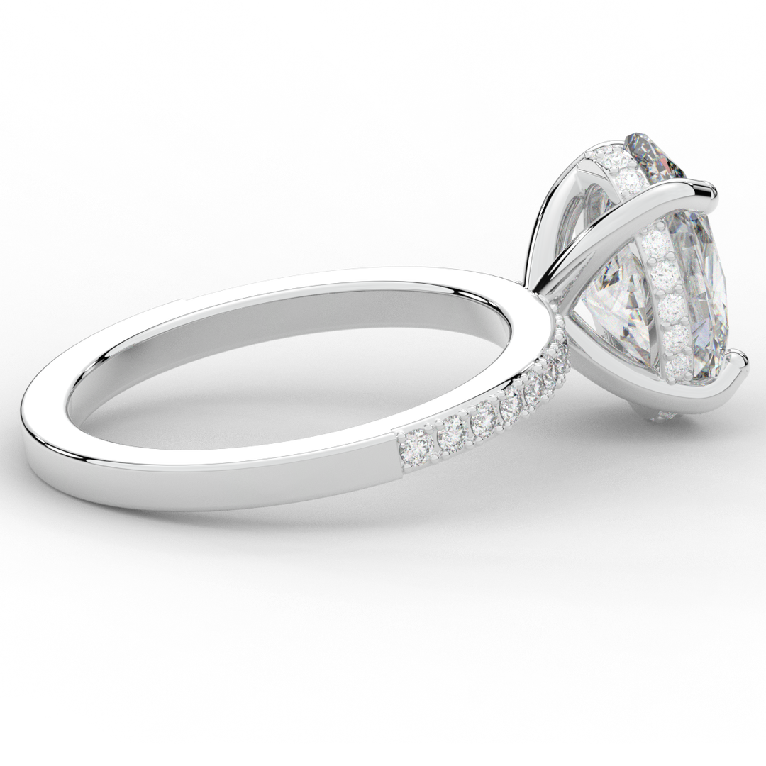 2.70CT.TW OVAL LAB DIAMOND SOLITAIRE ENGAGEMENT RING