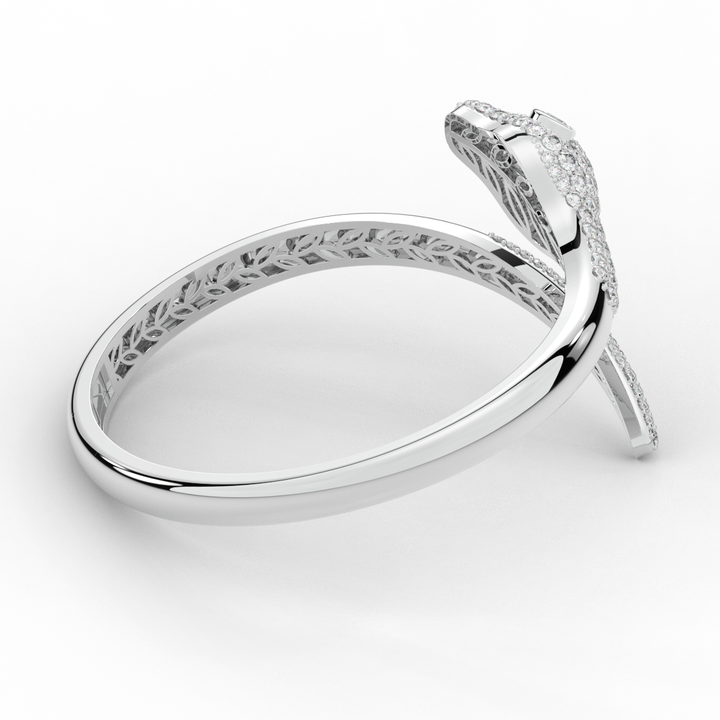 3.75CT.TW ROUND AND PEAR LAB DIAMOND SNAKE BANGLE