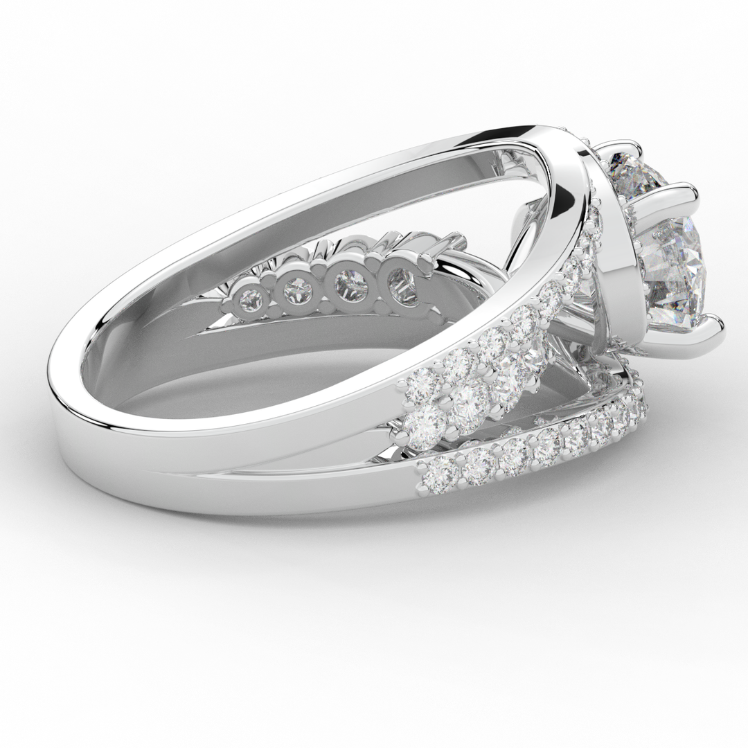 3.30CT.TW ROUND LAB DIAMOND ENGAGEMENT RING