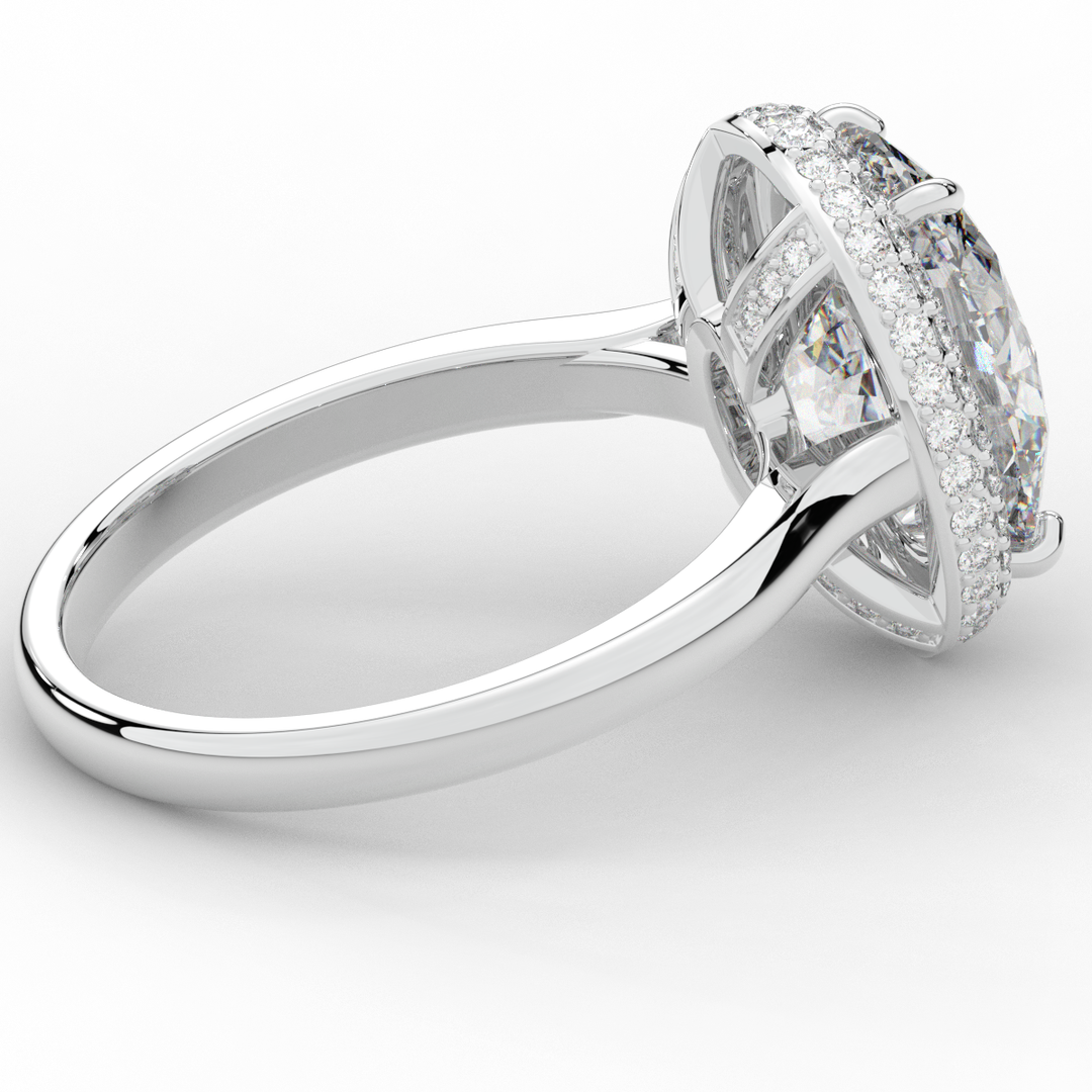 4.40CT.TW OVAL LAB DIAMOND HALO ENGAGEMENT RING