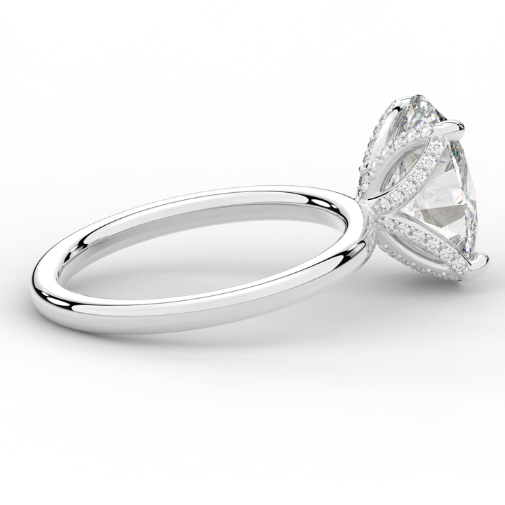 3.10CT.TW OVAL LAB DIAMOND ENGAGEMENT RING