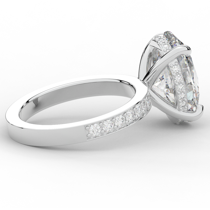 4.30CT.TW OVAL LAB DIAMOND BAND ENGAGEMENT RING