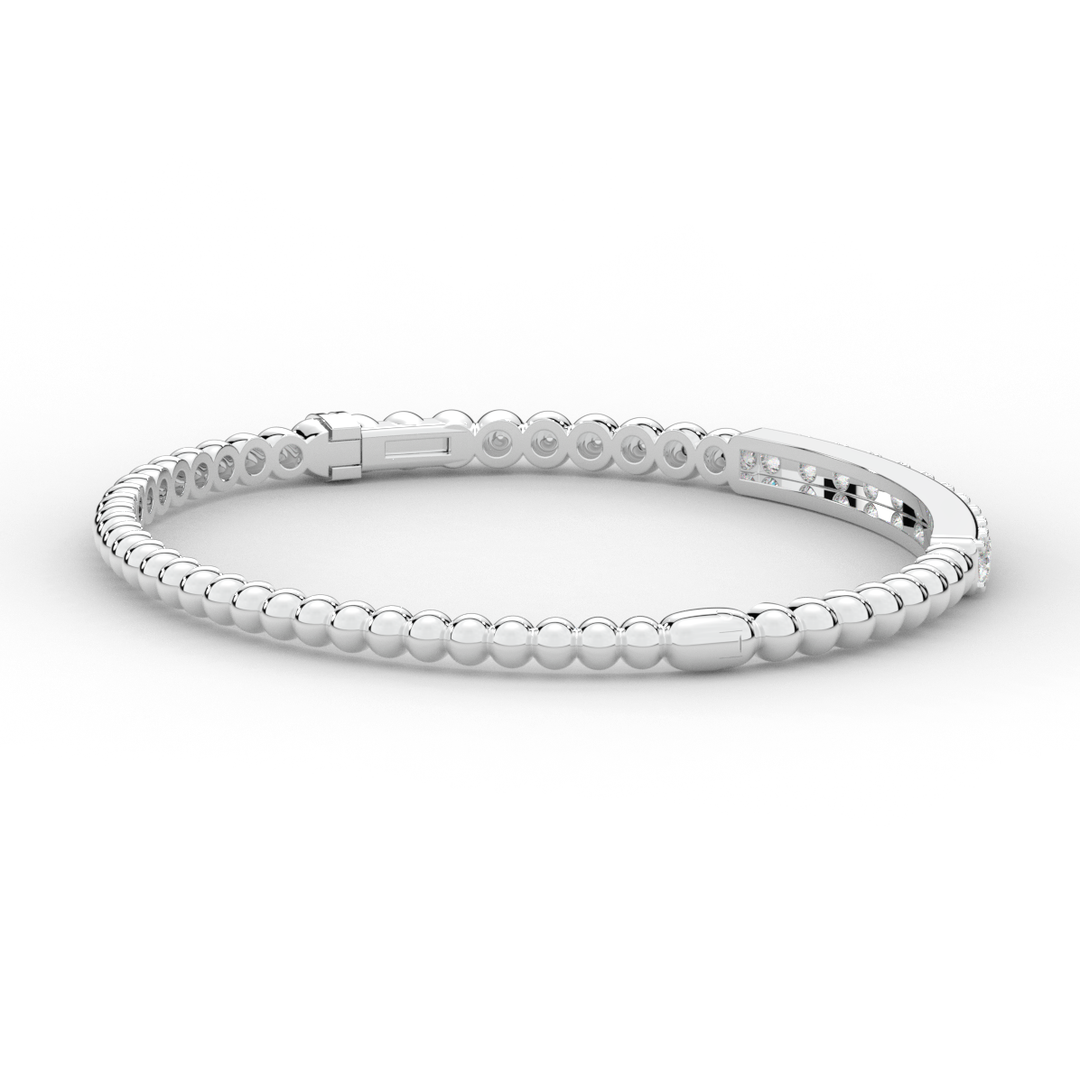 1.10CT.TW ROUND LAB DIAMOND BANGLE