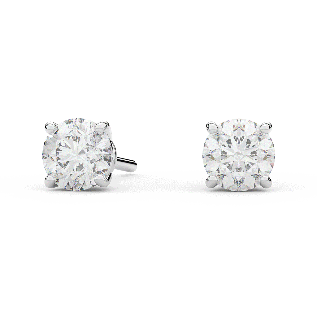 1.5CT.TW ROUND LAB DIAMOND STUD EARRINGS - Nazarelle