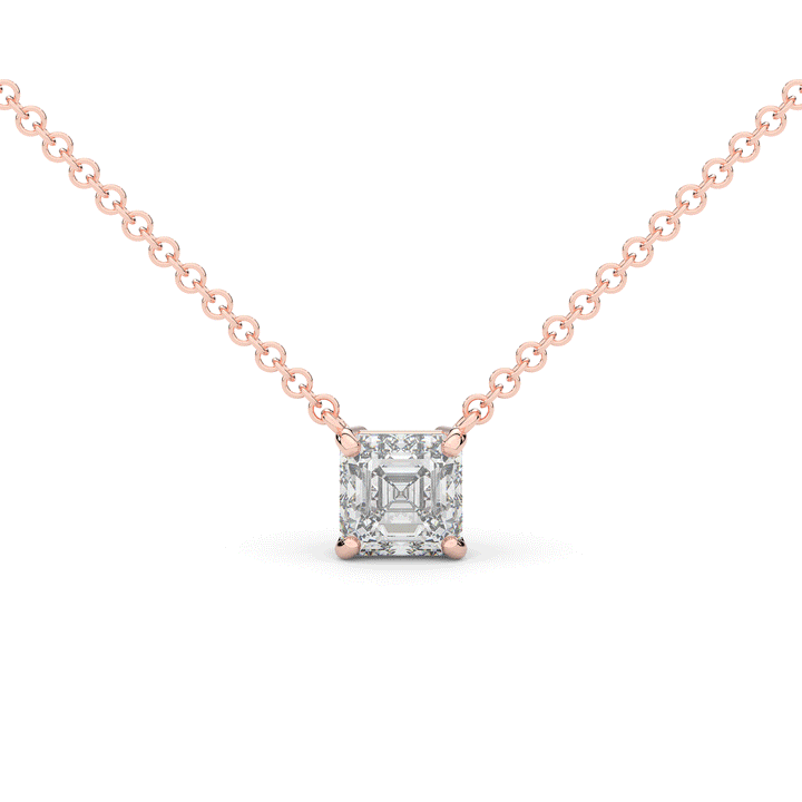 1.50CT ASSCHER CERTIFIED LAB DIAMOND SOLITAIRE PENDANT