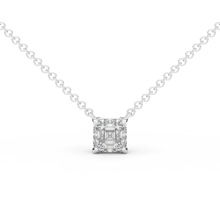 1.50CT ASSCHER CERTIFIED LAB DIAMOND SOLITAIRE PENDANT