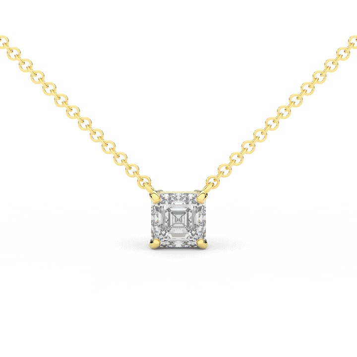 1.50CT ASSCHER CERTIFIED LAB DIAMOND SOLITAIRE PENDANT