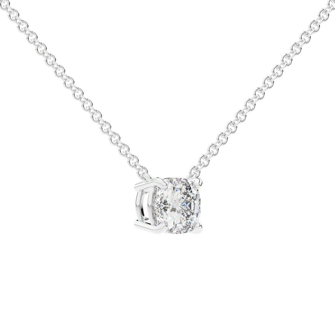 1.50CT CUSHION CERTIFIED LAB DIAMOND SOLITAIRE PENDANT