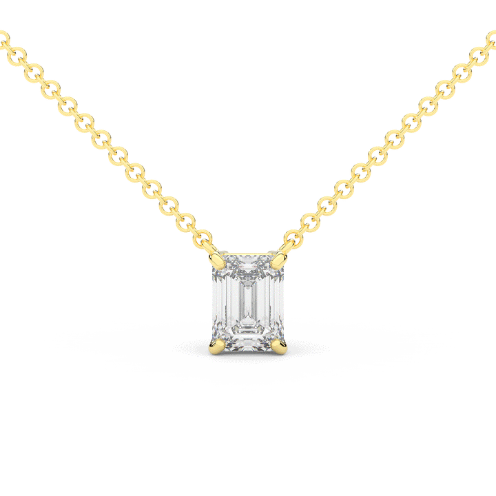 1.50CT EMERALD CUT CERTIFIED LAB DIAMOND SOLITAIRE PENDANT