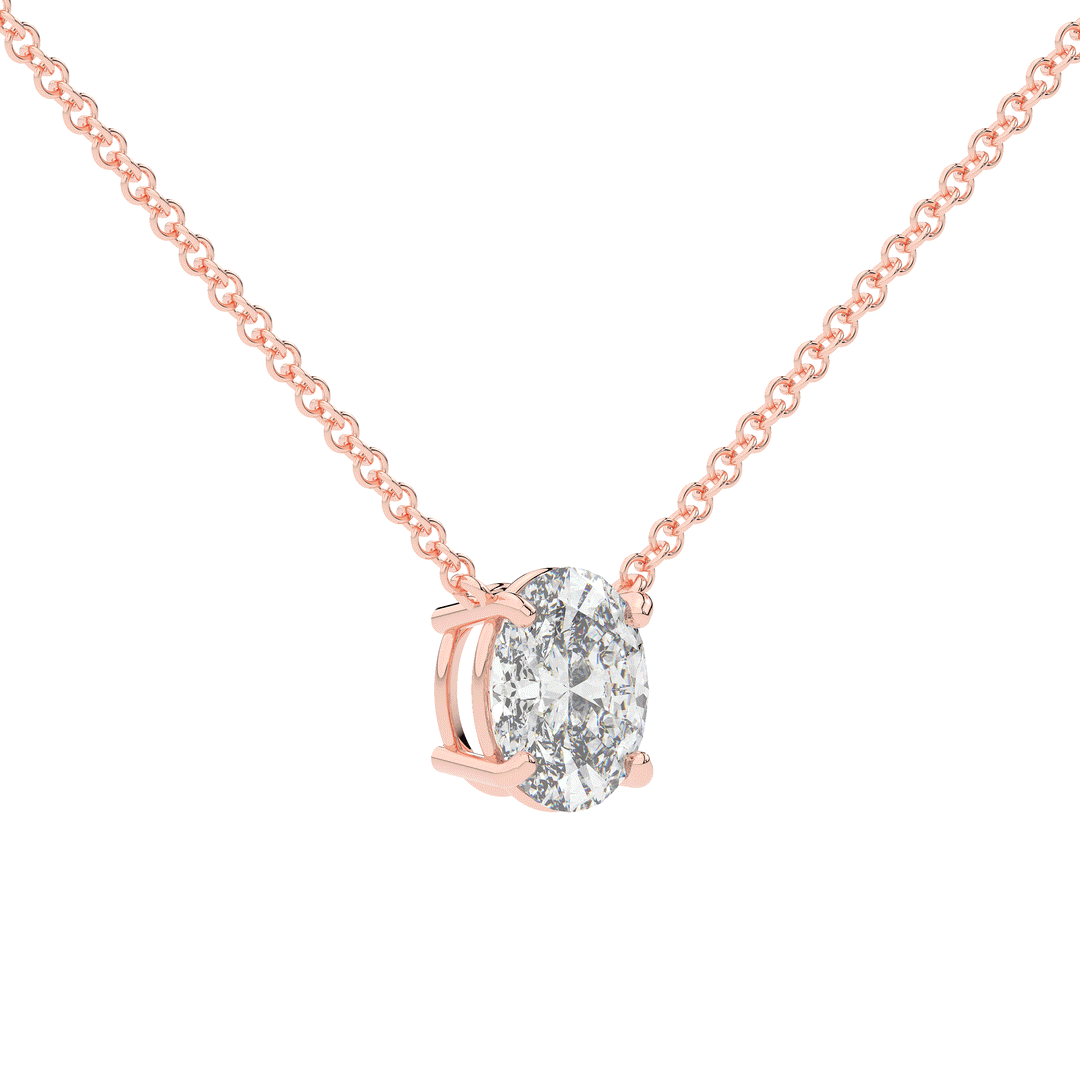 1.50CT OVAL CERTIFIED LAB DIAMOND SOLITAIRE PENDANT