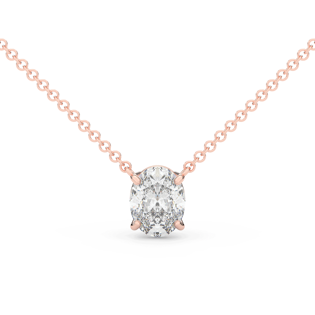 1.50CT OVAL CERTIFIED LAB DIAMOND SOLITAIRE PENDANT