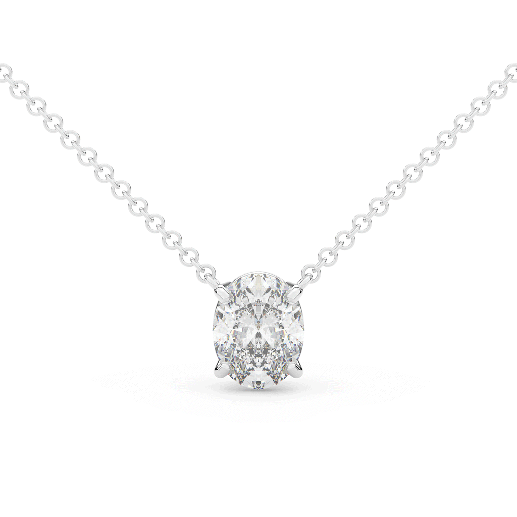 1.50CT OVAL CERTIFIED LAB DIAMOND SOLITAIRE PENDANT