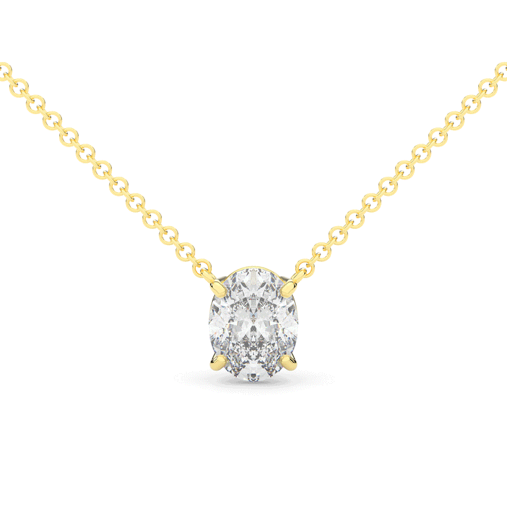 1.50CT OVAL CERTIFIED LAB DIAMOND SOLITAIRE PENDANT